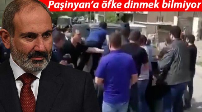Paşinyan'a tepki büyüyor: Arabasına böyle saldırdılar!