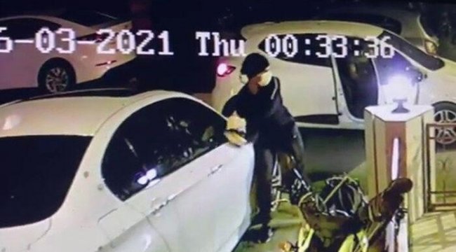 23 lüks otomobilin ayna ve plakasını çalan hırsız yakalandı