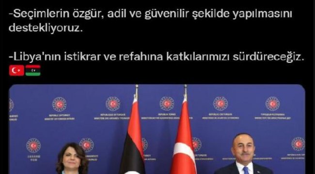 Bakan Çavuşoğlu, Libya Dışişleri Bakanı Manguş ile görüştü (2)
