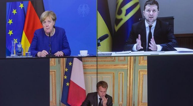 Zelenskiy, Macron ve Merkel ile görüştü