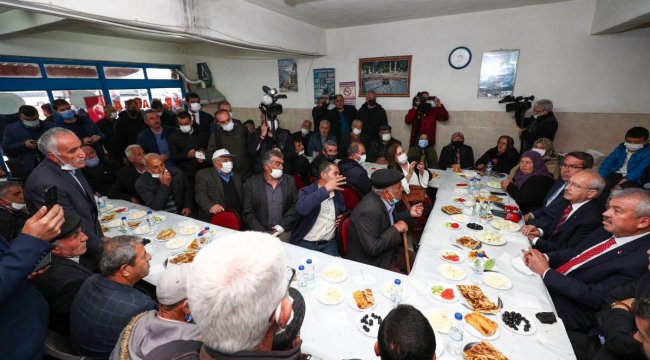 CHP Genel Başkanı Kılıçdaroğlu, Yozgat'ta çiftçiler ve muhtarlarla bir araya geldi Açıklaması