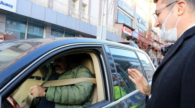 Erzurum Valisi Okay Memiş'ten kemer takmayan sürücüye: Şimdilik seni affediyorum