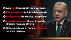 Son dakika... Cumhurbaşkanı Erdoğan'dan çarpıcı açıklamalar: Faiz, enflasyon ve asgari ücret mesajı