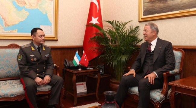 Bakan Akar, Özbekistan Genelkurmay Başkanı Khalmukamedov'u kabul etti