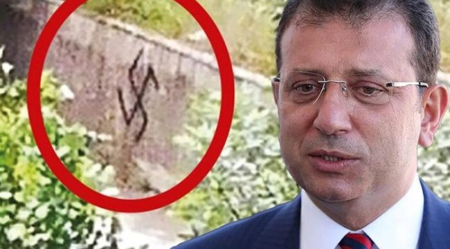 Tepki çeken olay! Ekrem İmamoğlu’nun aile mezarlığına ‘gamalı haç’ çizildi
