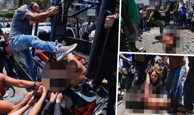 Öfkeli kalabalık polis arabasından çıkarıp öldürene kadar dövdü! Dünya gündemine oturan görüntüler...