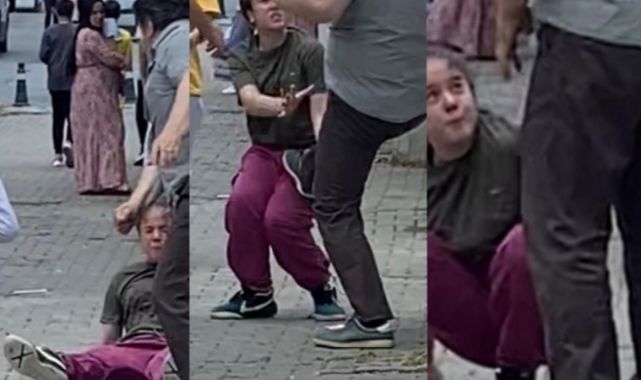 Dakikalarca izlediler... Batman'da bir kadın sokak ortasında tekme tokat dövüldü