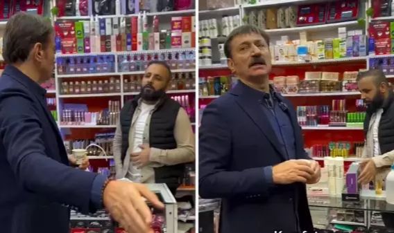 Suriyelilerin dükkanına girip ruhsat soran belediye başkanına soğuk duş