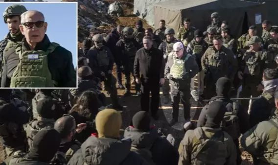 Tarihte bir ilk: Netanyahu işgal mesajını Hermon Dağı'ndan verdi