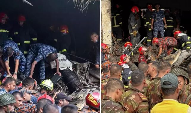 Bangladeş'te savaş uçağı okul kampüsüne düştü: En az 18 kişi hayatını kaybetti