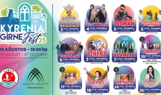 Girne Arkın Group Fest 25 Yıldızlar Geçidine Ev Sahipliği Yapacak